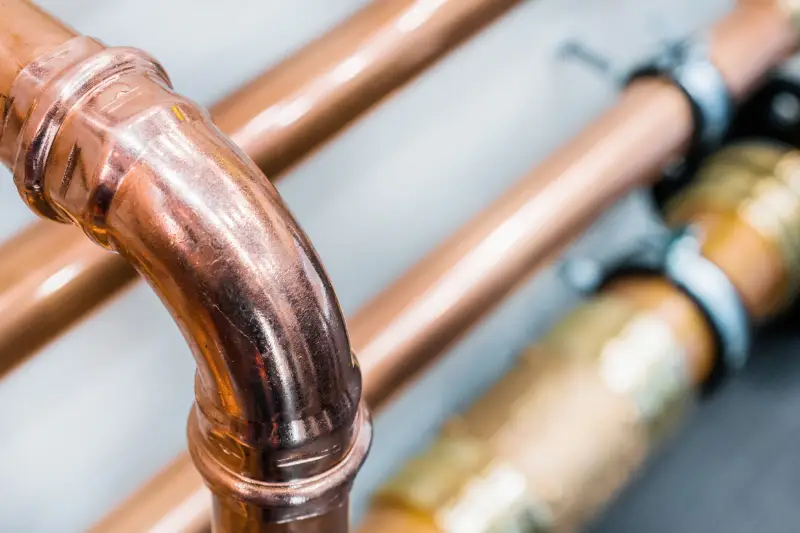 Brilliant new copper pipes.